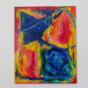 Original Acrylic Painting on Canvas 16" x 20" Signed 2021 Abstract Art